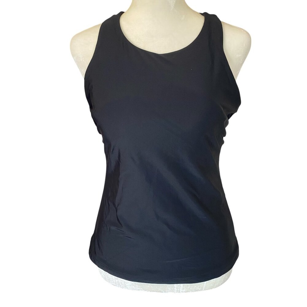 Laguna women's size medium 8-10 black tankini swimsuit swimwear light padding